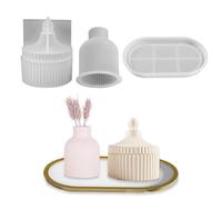 Moules pour vase en silicone - Moules durables pour résine, ciment et argile - Moules en résine polyvalents pour vases uniques, fonte synthétique et projets de décoration d'intérieur faits à la main