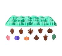 Moules Résine Automne - Moules Silicone 18 Alvéoles pour Bonbons Feuilles d'Érable -Moule Antiadhésif Démoulage Facile pour Artisanat Décorations Savon Bougie Résine Halloween