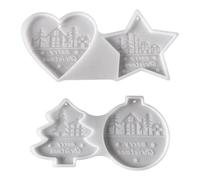 Moules Résine Ornements De Noël Forme Pour Pendentif Réutilisable | Moules pour résine époxy Pour Créations DIY Souvenirs De Fête Décorations Breloques Pendentifs Et UN