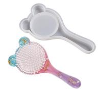 Moules réutilisables en silicone pour brosse à cheveux, bijoux en résine coulée pour brosse à cheveux, accessoire pour cheveux