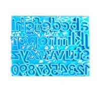 Moules robustes à effet holographique arc-en-ciel pour lettres et chiffres - Accessoire portable pour loisirs créatifs - Usage quotidien - Moules à lettres et chiffres