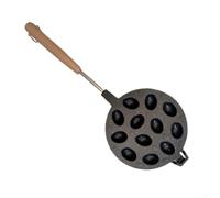 Moules ronds à 12 cavités en forme de noix de pécan, moule à gaufres pour cuisinière à gaz, moules de cuisson en fonte pour plaques de cuisson à gaz, gâteaux, biscuits