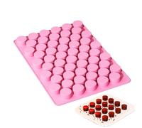 Moules ronds en silicone, 55 cavités anti-adhésives, 15,4 x 22,2 cm, moule à gâteau fait maison pour cupcakes, bonbons, fondants, cire