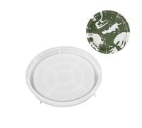 Moules ronds en silicone pour plateau de ciment - Moules ronds en silicone - Parfaits pour le moulage de résine - Moule à disque de ciment