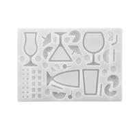 Moules shaker pour résine époxy - Outil de moule en silicone - Moule en verre à cocktail - pour résines époxy, loisirs créatifs, pendentifs, porte-clés, boucles d'oreilles, fabrication de bijoux