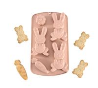 Moules silicone Pâques | Forme de lapin 3D à démoulage facile - Moule pour Fabrication de Bougies,Pour la préparation de gelées, pâtisseries, glaces, savons, bonbons gélifiés, cupcakes, fudge, bonbons