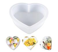 Moules Silicone Résine Époxy Forme de Cœur,Grand Moule Resine Epoxy En Forme de Cœur Résine Moule en Silicone,Résine Époxy 3D Grand Moule,pour La Préservation Des Fleurs, Décorations pour La Maison
