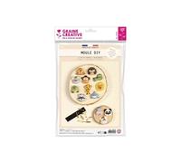 Moules thermoformés - DTM - Alphabet et Chiffres - Lot de 4 - 6 cm de hauteur - Blanc