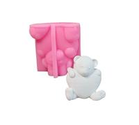 Moules Tricotés De Bougie Silicone D’ours Coeur Pour Le Savon Bougie Résine Époxyde Fondant Chocolat Bonbons Ciment Argile Moules En Silicone Moule En Résine