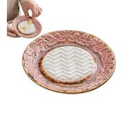 Moulin à ail gingembre - Disque de broyage en céramique émaillée - 12,80 cm | Râpe en céramique - Gingembre - Moulin à ail - Plat de broyage rond émaillé - Gadget de cuisine - Destructeur de nourriture