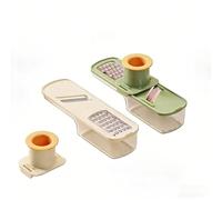 Moulin à ail multifonction 3 en 1 et mini tranche de légumes, mini trancheuse d'ail compacte trois en 1 mandoline multifonction et mandoline à ail, mini râpe à ail et moulin à ail gingembre (A+B)