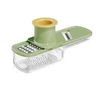 Moulin à ail multifonctionnel, mini trancheuse à ail et râpe à gingembre, mandoline 3 en 1 avec récipient, broyeur de légumes pour cuisine (blanc)