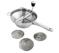 Moulin à aliments en acier inoxydable - 19x8x33,5 cm Moulin à aliments ergonomique 3 disques de broyage Broyeur d'aliments | Rotary Kitchen Grinder with Handle Hand Crank Food Chopper