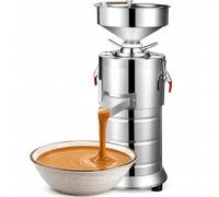 Moulin à beurre d'arachide électrique 15-30kg/h inox 2850 tr/min | Moteur en cuivre avec roues de meulage en aluminium anodisé pour le traitement des noix et des graines