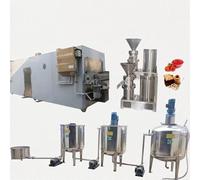 Moulin à beurre d'arachide en acier inoxydable de qualité alimentaire avec fonction de refroidissement et deux chambres de broyage pour une production de sésame, d'amande et de pâte d'arachide de