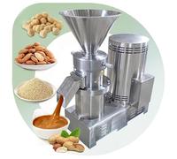 Moulin à beurre de noix industriel pour broyage ultra-fin des beurres de noix, pâte de piment, cacahuètes, amandes, lait de soja et sauces avec technologie avancée d'homogénéisation pour plus de