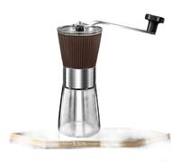 Moulin à café à manivelle - En acier inoxydable 304 - Portable - Moulin à grains - Broyage de précision - Pour Pour Over - Pour Aeropress - Café goutte à goutte - Noir (marron)