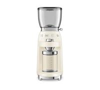 Smeg, Moulin à Café CGF11CREU, Niveau de Mouture Réglable, 30 niveaux, Réservoir Grains de 350 g, Quantité de Mouture Réglable, avec Système Antistatique, 150 W, Crème