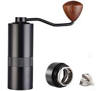 Moulin à café compact réglable manuel en acier inoxydable | Broyeur manuel en acier inoxydable avec bavure réglable pour un marc de café homogène, pour