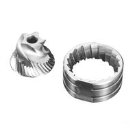 Moulin à café conique en acier inoxydable - 17 x 38 mm - Broyage silencieux pour expresso fin à moyen grossier, compatible avec les modèles 5, 6, 7 cœurs (5 cœurs)