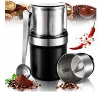 Moulin à Café Électrique 200W Bol Amovible Inox Broyeur Café Grains Multifonction 200ml avce brosse pour Espresso Filtre Press