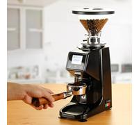 Moulin à Café éLectrique à Meules Plates 200G/500G,avec 19 RéGlages De Mouture PréCis,Machine à Expresso Professionnelle 200W,éCran NuméRique,Black-SmallWarehouse