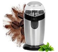 Moulin à café électrique Clatronic, Moulin à café avec percussion en acier inoxydable, capacité 40 g, moteur 120 watts, acier inoxydable noir, KSW 3307