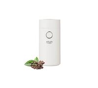 Moulin à Café Electrique, Graines et Noix, Double Lame Acier, Capacité 75g,, AD4446-WS, 150, Blanc