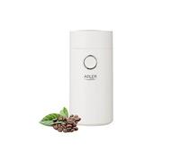 Moulin à Café Electrique, Graines et Noix, Double Lame Acier, Capacité 75g,, AD4446-WS, 150, Blanc