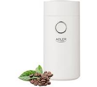 Moulin à Café Électrique, Graines et Noix, Double Lame Acier, Capacité 75g, Adler, AD4446-WS, 150, Blanc Blanc G