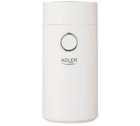 Moulin à Café Électrique, Graines et Noix, Double Lame Acier, Capacité 75g Adler AD4446-WS 150W Blanc 00457