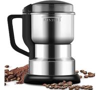 Moulin à Café Électrique,Moulin à Céréales Multifonctionnel,400W Broyeurs électriques 35000RPM, 400g Capacité 304 Acier Inoxydable,Pour Moudre Les Grains de Café, épices,Les Graines de Lin Etc (A)