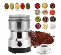 Moulin à café électrique multifonction argent pour la cuisine, pour grains, noix, haricots, épices, ménage Argent G