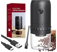 Moulin à Café Électrique, Portable Machine Broyeur a Cafe Grain Rechargeable, 40 Réglages Réglables, Coffee Grinder Electrique avec Meules en Céramique pour Voyage, Camping et Bureau, 1800 mAh