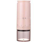 Moulin à café électrique portable pour machine à café, rechargeable via USB, avec écran LCD, couleur rose, 7,5x7,5x18 cm