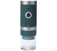 Moulin à café électrique rechargeable par USB, portable, réglable, en acier inoxydable, design One Touch pour expresso, presse française, voyage et usage domestique (vert)