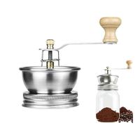 Moulin à café Jar - Moulin à grains à manivelle en acier inoxydable | Outil de meulage manuel portable | Système d'accessoires pour café frais, Camping, maison, voyage en plein air, cuisine, bra