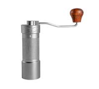 Moulin à café manuel amélioré, entièrement en métal, portable et antidérapant avec bavure intégrée (gris grille)