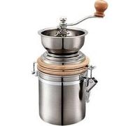 Moulin à café manuel argent portable ménager en acier inoxydable 304 pour grains de café