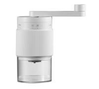 Moulin à café manuel avec 35 réglages, 16 x 7 cm, 35 ensembles de café manuels en acier inoxydable, conçus pour une utilisation longue durée avec une bonne durabilité et cohérence (blanc)