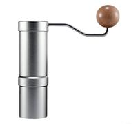 Moulin à café manuel avec manivelle en aluminium, broyeur réglable en acier inoxydable SUS420 pour expresso jusqu'à la presse française, design compact pour les voyages et la maison, noir (argenté)