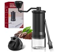 Moulin à café, manuel, en céramique, petit, avec brosses, pour Aeropress, expresso, pour over, cafetière française et cafetière à moka, capacité de 25 g