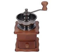 Moulin à café manuel en hêtre rétro, style classique, base en bois, noyau en acier inoxydable antirouille, moulin à café manuel avec épaisseur réglable pour la maison et le bureau