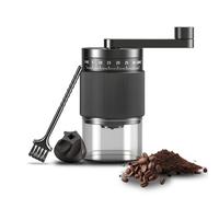 Moulin à Café Manuel Externe Réglable à 35 Niveaux, Broyeur Cafe Grain Portable avec Broyeurs en Céramique Résistants à L'usure pour Voyage, Camping, Bureau, Expresso, Café Versé (Noir)
