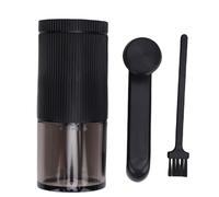 Moulin à café manuel, moulin à grains de café à manivelle portable réglable avec manivelle amovible et brosse pour les voyages à domicile et le bureau (Noire)