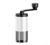 Moulin à café manuel portable avec bavure conique réglable pour expresso, camping, aventure en plein air, blanc, 12,5 x 16,5 cm (blanc)