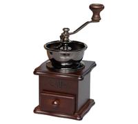 Moulin à café manuel,Vintage en bois vieilli avec réglage de l'engrenage réglable pour la maison,Le bureau et les voyages