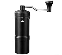Moulin à café portable à manivelle avec ensemble de fraises en acier inoxydable et options de mouture réglables pour une variété de méthodes de brassage du café (noir 2)