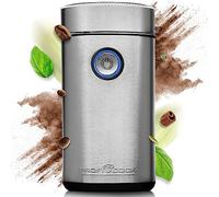 Moulin à café ProfiCook pour moudre des grains de café | Moulin à café électrique à 2 vitesses Couteau en acier inoxydable | Grinder avec fenêtre & 40gr. Réservoir | Acier inoxydable - PC KSW 1216