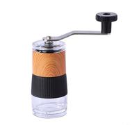 Moulin à café réglable portable avec design en acier inoxydable pour café moulu frais (jaune)